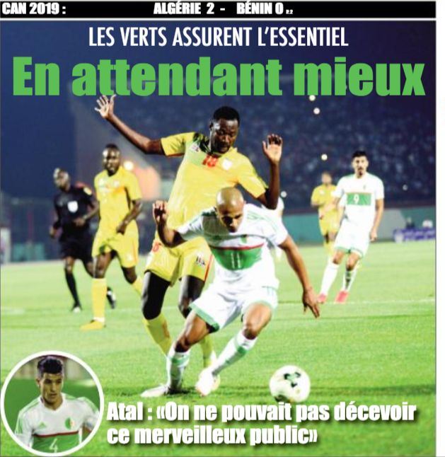 12.10.2018 à Blida Q.CAN EN-Bénin 2-0