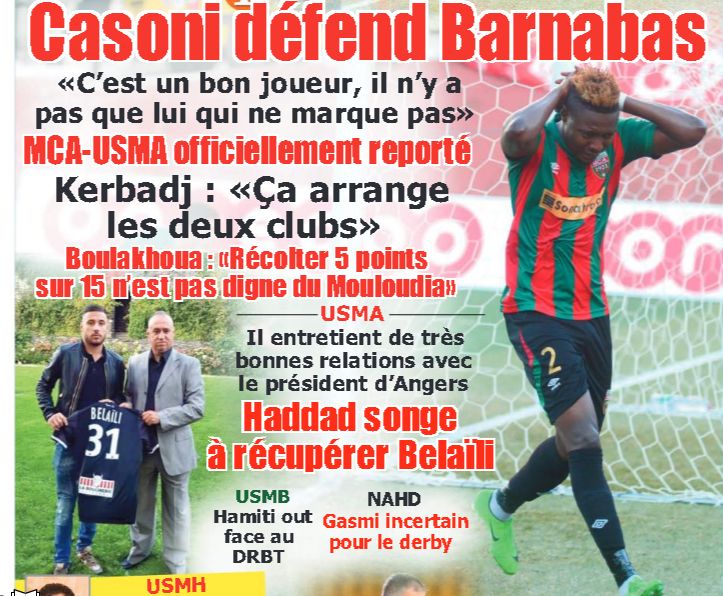 Casoni défend Barnabas
