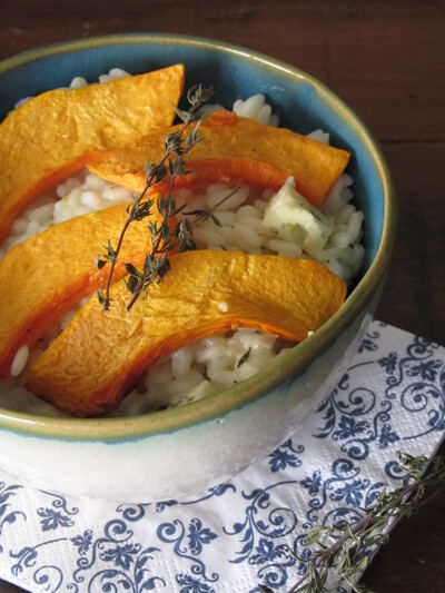 Risotto au gorgonzola et au potiron