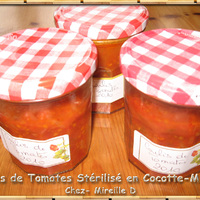 Coulis de Tomates stérilisé en Cocotte-Minute - Chez-Mireille D