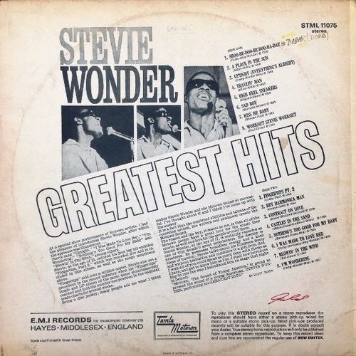 Stevie Wonder : Album " Greatest Hits " Tamla Records TS 282 [ US ]