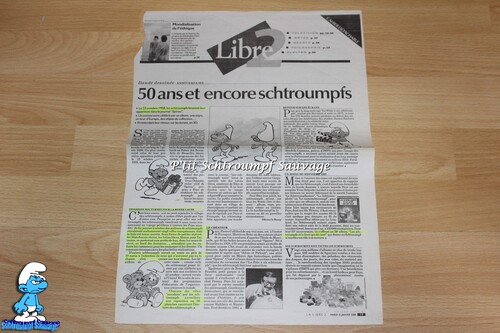 Journal La Libre du 15/01/2008 : article "50 ans et encore Schtroumpfs"