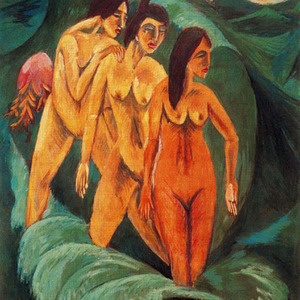 Ernst Kirchner       Three Bathers      1913