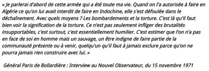 Jacques de BollardiÃ¨re, le gÃ©nÃ©ral  qui refusa la torture