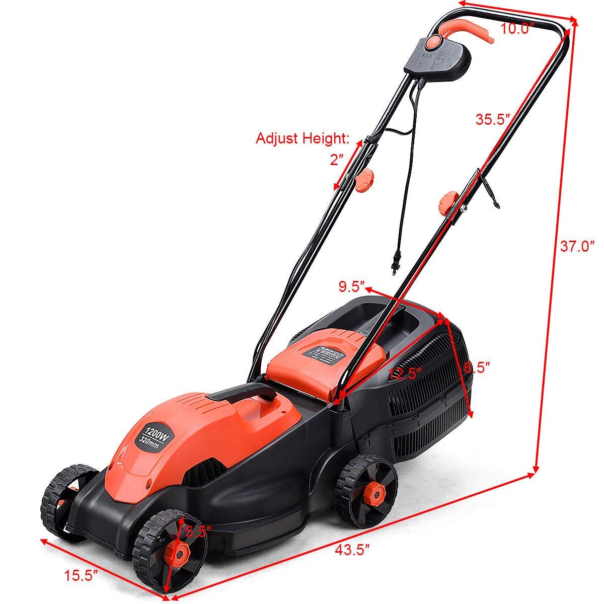 Manual Push Mower With Bag - Walk-Behind Lawn Mowers - Push Lawn Mowers