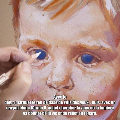 Dessin et peinture - vidéo 3392 : Comment peindre un portrait de jeune fille ou de jeune garçon ? - pastels tendres.