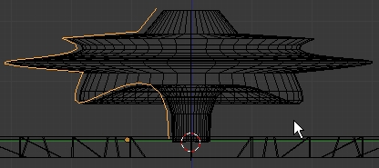 La courbe Bezier donne la forme du bâtiment