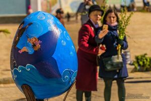 books easter eggs festival ukraine city 