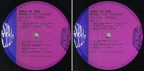 THE PACKERS - FIRST ALBUM 'HOLE IN THE WALL'