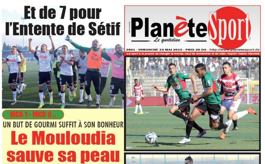 Samedi 23.05.2015 à Bologhine MCA-MCO 1-0
