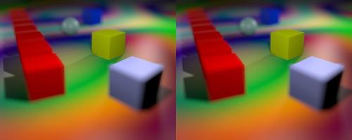 Zone de mise au point 1 en vue stéréo