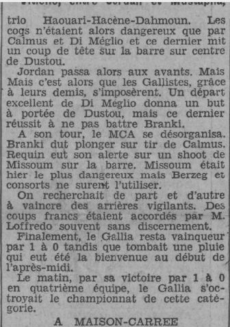 Dimanche 11.4.1937 Municipal Gallia SA-MCA 1-0