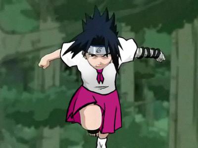 sasuke en jupe