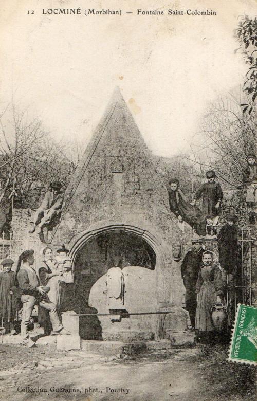 Locminé, fontaine Saint Colomban