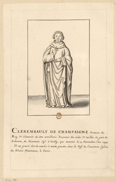 Clerembeau de Champagne, notaire du Roy (1494)