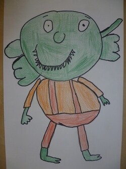 Le petit ogre dessiné par les élèves