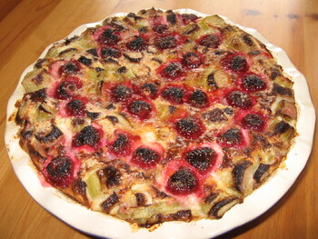 Clafoutis Rhubarbe Framboises