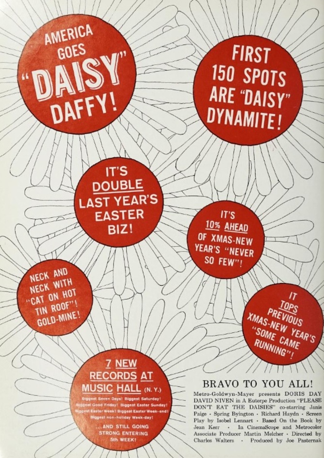 PLEASE DON'T EAT THE DAISIES US POSTER 1960