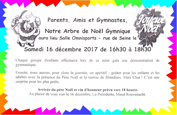 L'arbre de Noël de la Châtillonnaise-Gymnastique