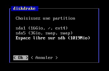 Créer une partition sur /dev/sdb et la formater en ext4