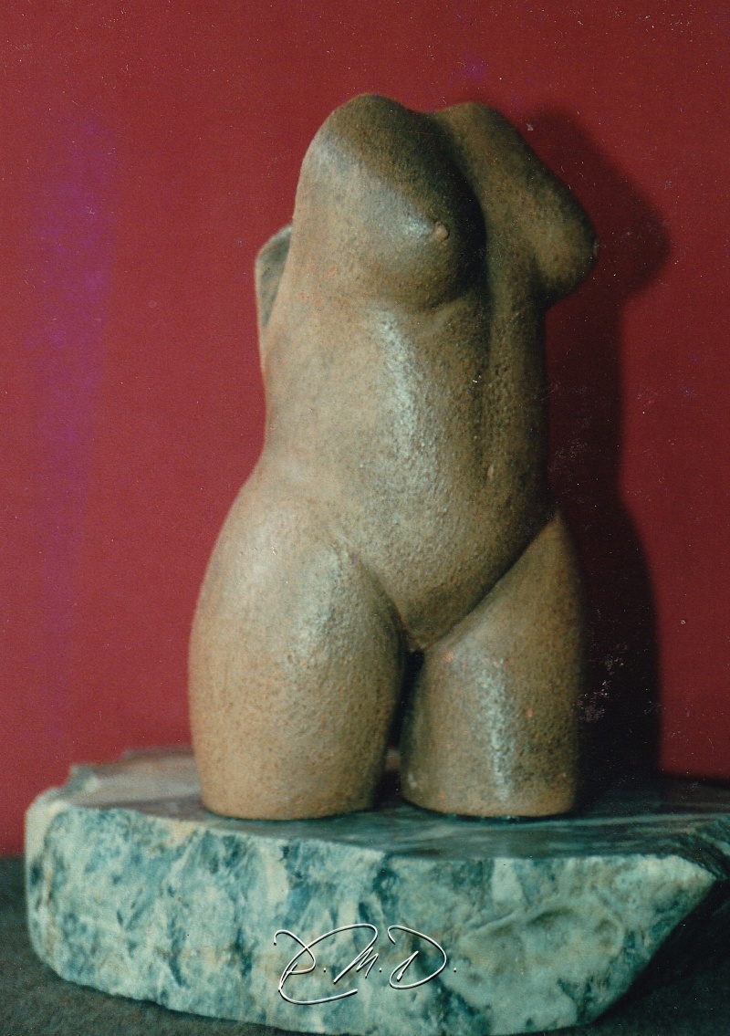 Terre chamottée cuite et patinée