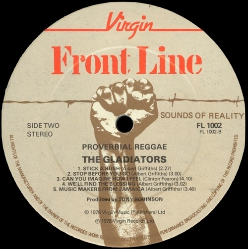 The Gladiators : Album " Proverbial Reggae " Virgin Front Line Records FL 1002 [ UK ]