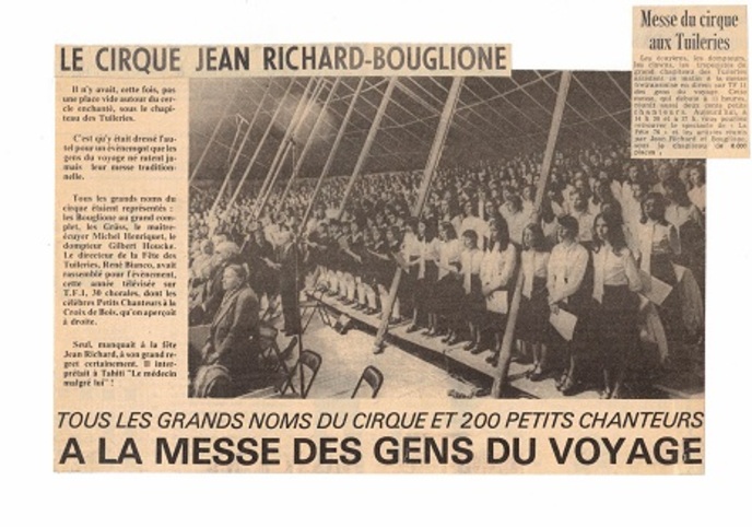 la fête des Tuileries 1976 Jean Richard et Bouglione ( part 6) ( archives Raymond Marti)