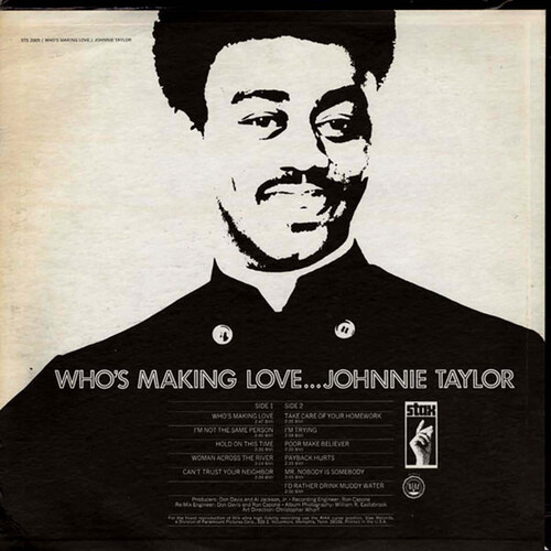 Johnnie Taylor : Album " Who's Making Love... " Stax Records STS 2005 [ US ]