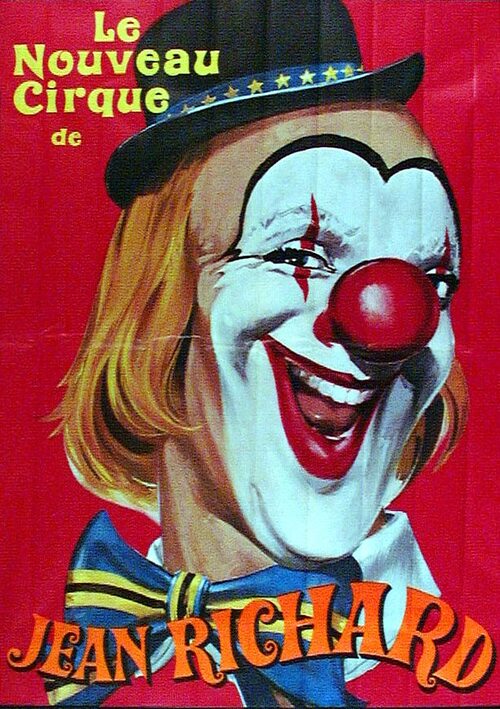 recyclage d'affiches pour les cirques du groupe "Chapiteaux Spectacles Jean Richard" (collection Pierre Veyssilier)