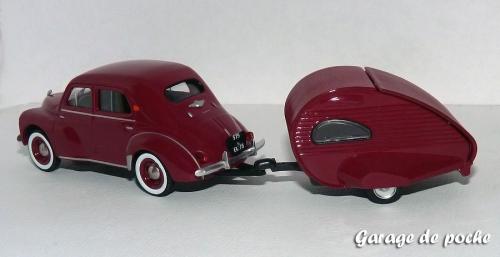 Renault 4cv et sa caravane Ailette