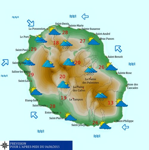 Météo du jour, 04 juin 