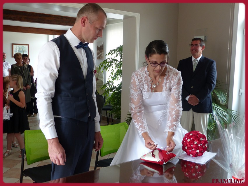 le mariage le 1er Août de mon fils Thierry et de Corinne ,bonne semaine 