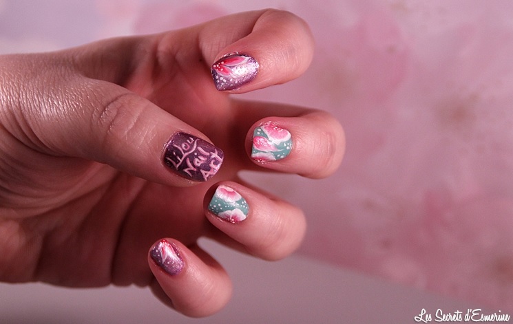 Nail_Art_rose_ Printemps