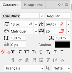 Outil Texte Photoshop