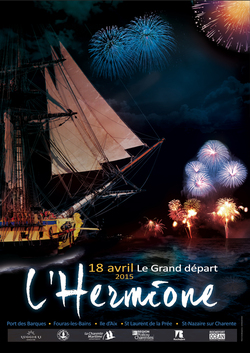 Samedi 18 avril, L'Hermione met le cap sur les USA ! 