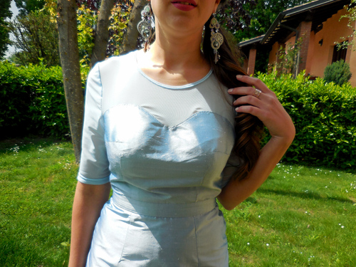 Robe de Diane pour le mariage de son amie Silvia finitions