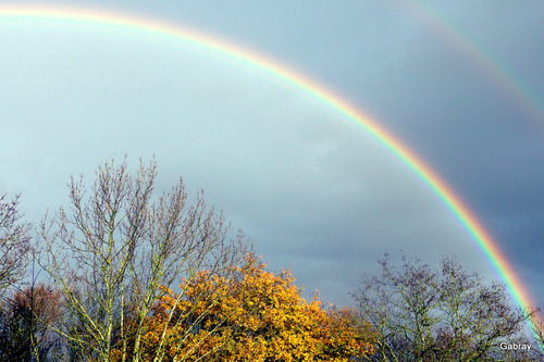 Il pleut ! Et l’arc-en-ciel est là !