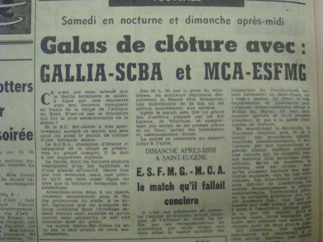 12.6.1955 Amical MCA-ESFM Guelma 4-1