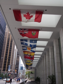 Canadian and provinces flags