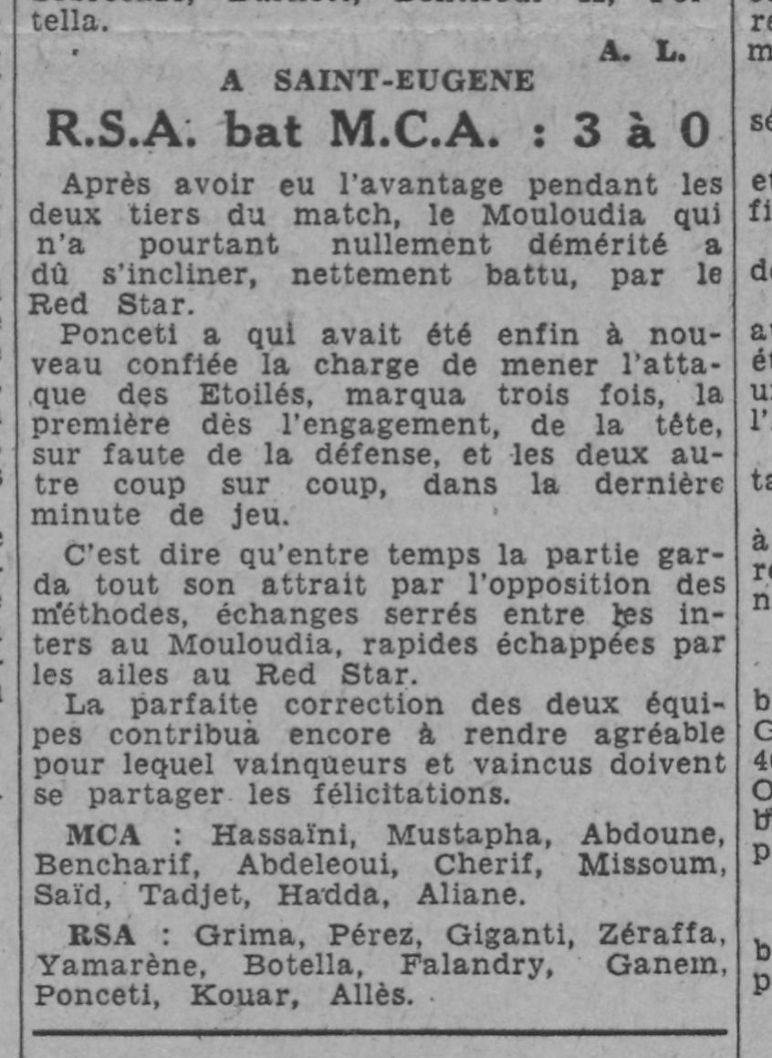 Dim 23.1.1944 à St Eugéne RSA-MCA 3-0
