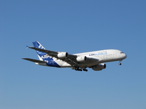 Airbus A 380 FWWDD de retour Du Bourget le 26 06 2011.