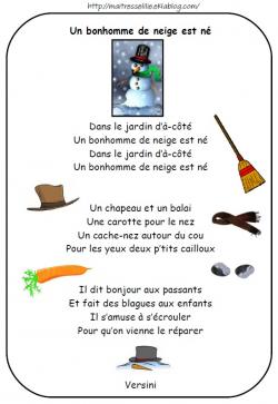 Les comptines : Hiver, froid, banquise, bonhomme de neige - Maitresse Lilie