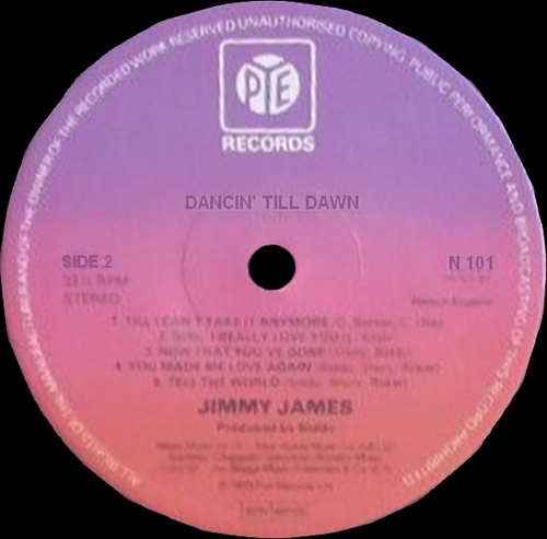Jimmy James : Album " Dancing Till Dawn " Pye Records N 101 [ UK ]