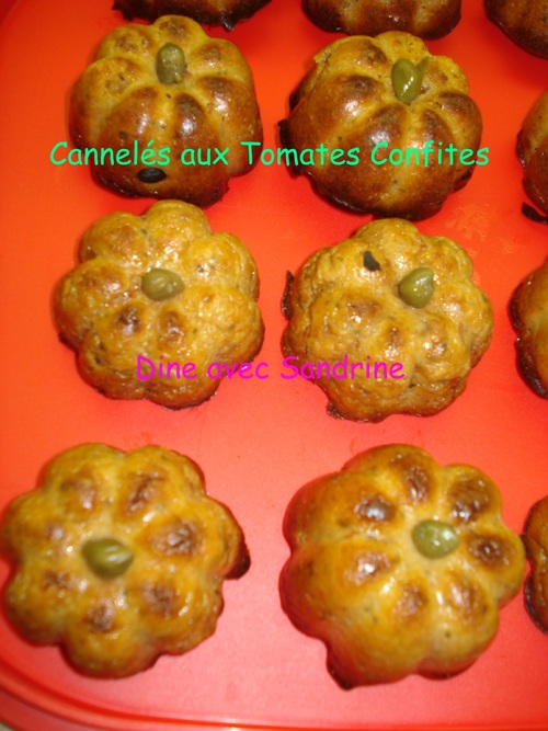 Des Cannelés aux Tomates Confites