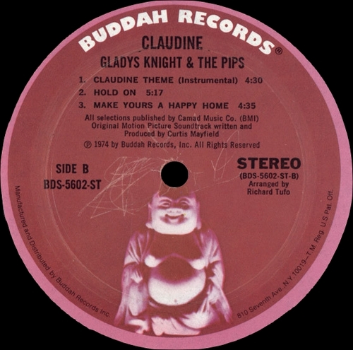 Gladys Knight & The Pips : Album " Claudine [ Original Soundtrack ] " Buddah Records BDS 5602 ST [ US ]