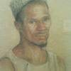 Portrait of Guinée man by Le Thi Luu - papier huilé et crayon, 1943
