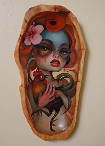 Gallo - Oil on Carved Wood - 2011