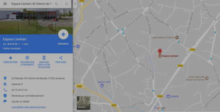 plan google maps espace Lienhart