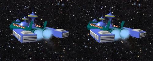 Spaceship #4 en vue stéréo