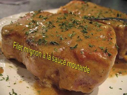 Filet mignon à la sauce moutarde